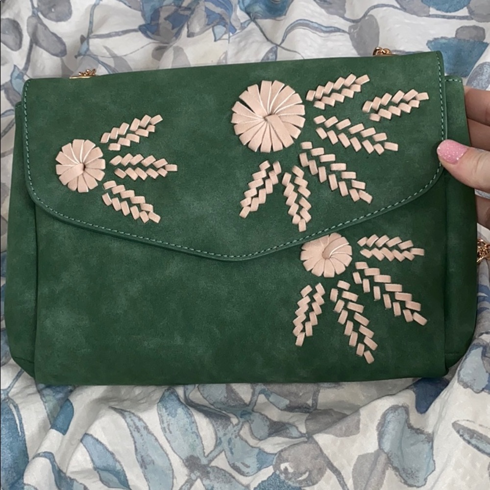 Adorable pattern dark green crossbody